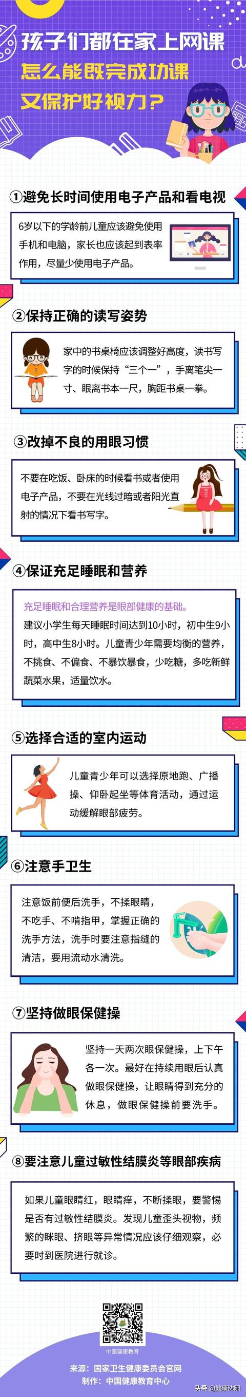 #你的育儿经#一图读懂|孩子都在家上网课,怎么能既完成功课又保护好视力?