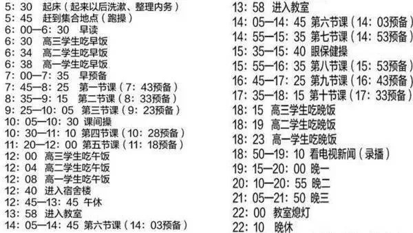 北朽暖栀：名校学霸作息表泄露秘密：“不要和凌晨5点起床的人做朋友”