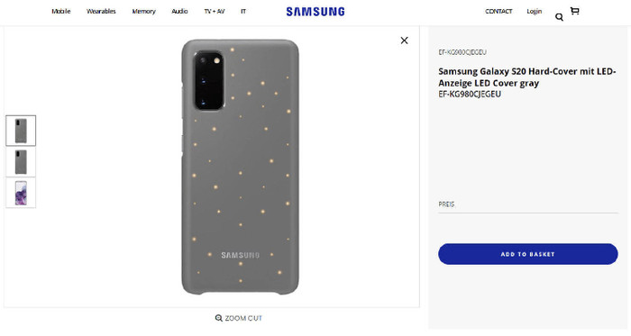 「太平洋电脑网」官方手机壳泄密 三星Galaxy S20真的就长这样