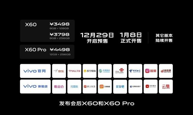 蔡司镜头+5nm旗舰芯 vivo X60系列发布 3498元起