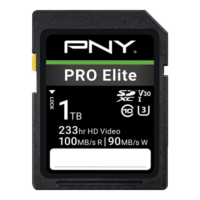 PNY发布1TB PRO Elite SDXC存储卡 可直接录制与保存4K内容