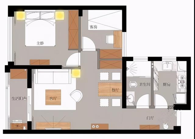 80平米的北欧风新房入住，户型方正最舒适，入户就被客餐厅吸引