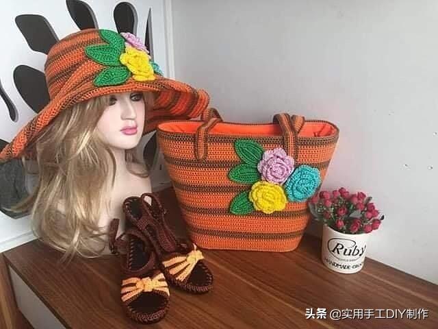 普拉达女王「针织作品」精美的帽子和包包套装,时尚的你值得拥有