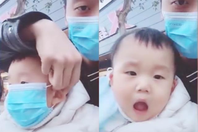 【超级宝妈】小宝宝戴口罩都很“憋”？口罩下面偷偷做这事，而且是全国统一