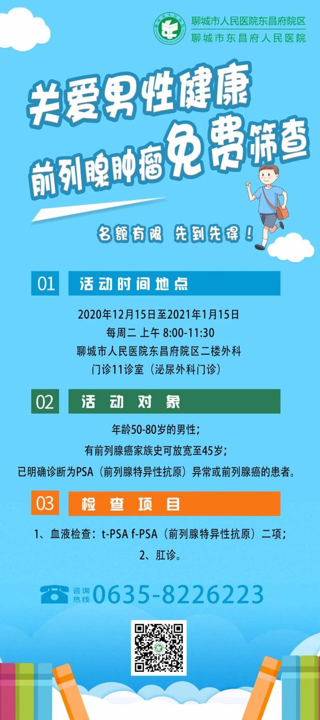 快来抢PSA早期检测免费名额！聊城专家提醒：早筛早治是关键
