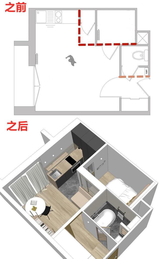 35岁才懂爱自己，买下58平小公寓，空间虽紧凑但生活得很精彩