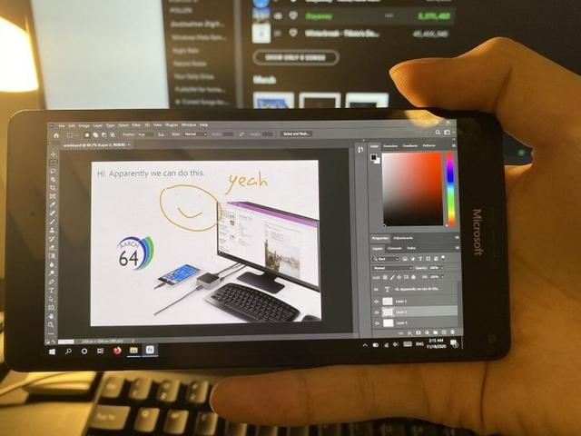 达人成功在Lumia 950 XL上运行ARM版Photoshop