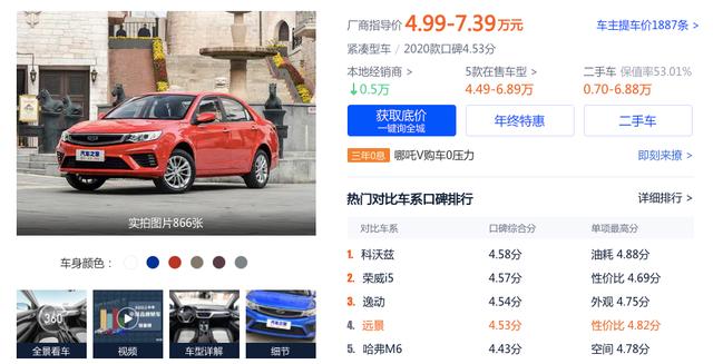 这几款5万就能买到的代步家轿？别再说月薪3500买不起车