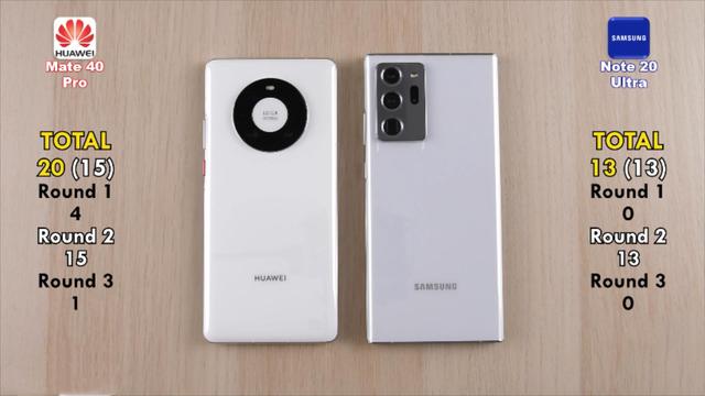 华为Mate40Pro和三星Note20Ultra性能测试