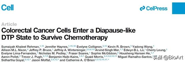 Cell | 结直肠癌细胞如何躲避化疗？