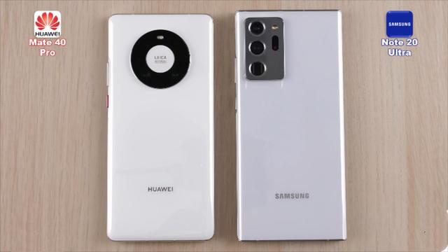 华为Mate40Pro和三星Note20Ultra性能测试