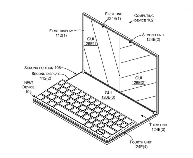 #环球网#Surface Neo新专利曝光：屏幕遮挡可自动调整显示区域