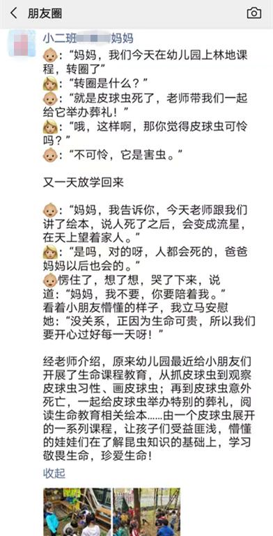 全班为昆虫举行“葬礼”，常州一幼儿园“死亡课程”引热议