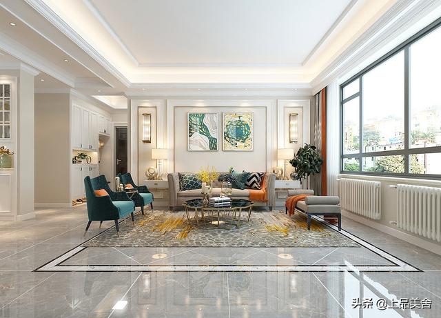忍不住晒晒表哥家的美式风装修，全屋精致耐看，被客厅设计迷住了