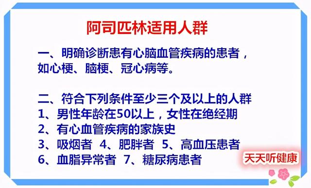 什么人需要服用阿司匹林？有否明确标准？如何找准服用时机？