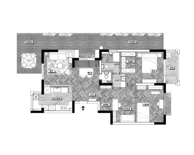 102平米二居室的混搭风格案例，只花110000万