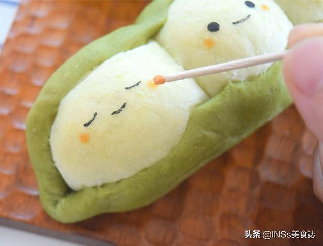 「超级宝妈」超级可爱造型的“毛豆宝宝面包”，超级简单，无需机器手揉也可以