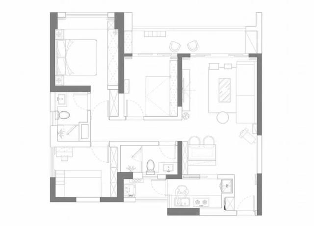 三居室现代装修不凌乱，16万元就能搞定？给跪了