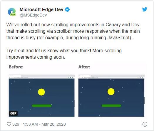 「太平洋电脑网」微软Chromium Edge更新 改善了滚动体验