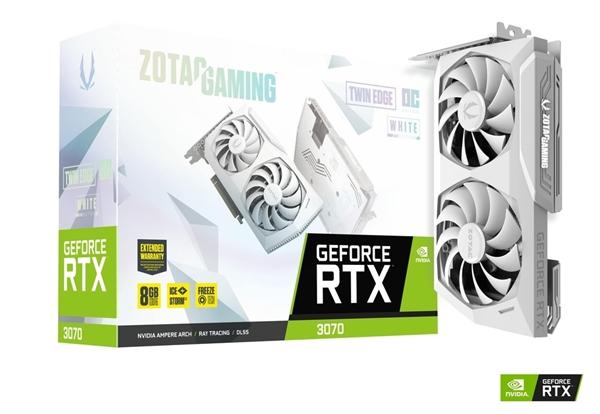 宛如白色精灵：索泰连发白色版RTX 3080/3070