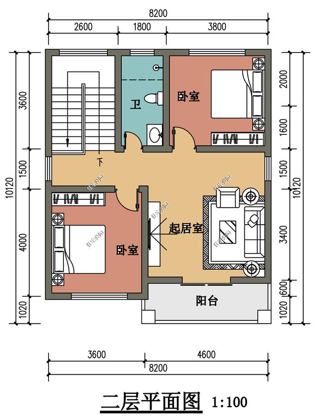 造价18万，80平占地的农村二层小宅，3间卧室父母子女都能住