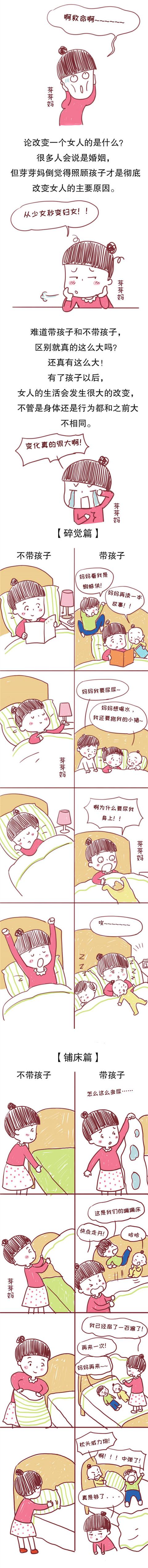 「超级宝妈」妈妈带孩子和不带孩子的区别，简直不能太贴切