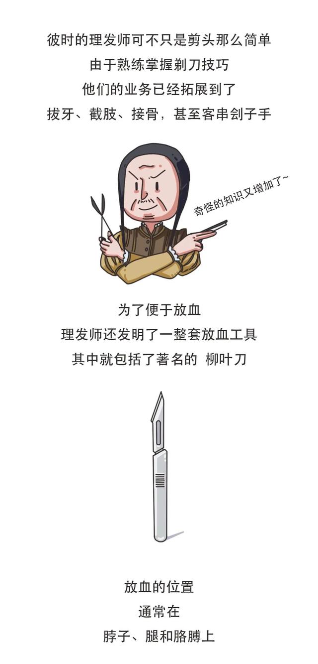 理发店门口的旋转灯柱，为啥都是红蓝白三色？原来大有来头！