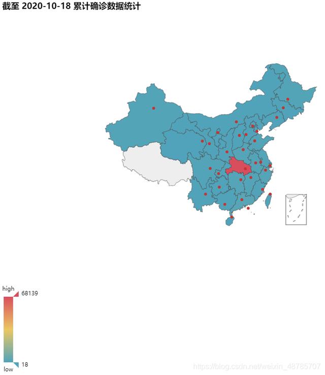 Python8行代码绘制疫情地图