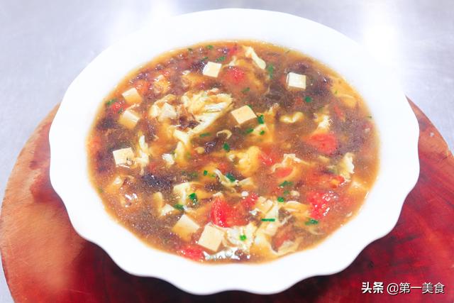 番茄|厨师长教你一道餐后汤羮做法，清淡少油味道鲜，天天喝都不厌烦