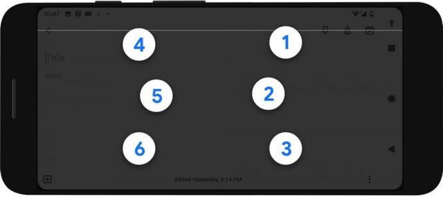 [环球网]Android系统整合Talkback盲文键盘：无需额外硬件就能打字