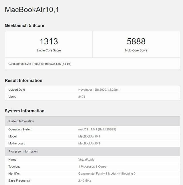 苹果 M1 模拟 x86 性能曝光：单核比 i9 版 iMac 强