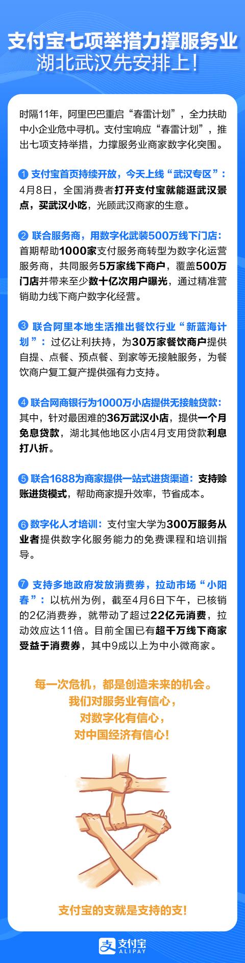 扬眼:支付宝七举措迎武汉解封,首页C位免费给武汉2600万网友连夜“云逛街”