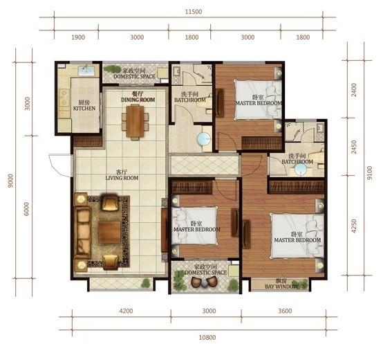 朋友买的118平米三居室，一共才花9万，这新中式风格太美了