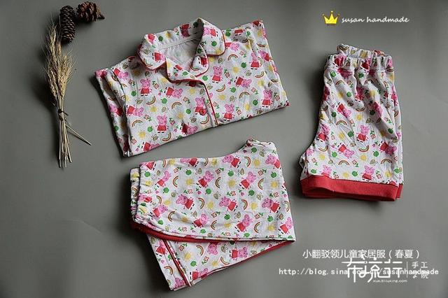 玻璃球的空气|小翻驳领儿童家居服,附过程&公式图纸教学