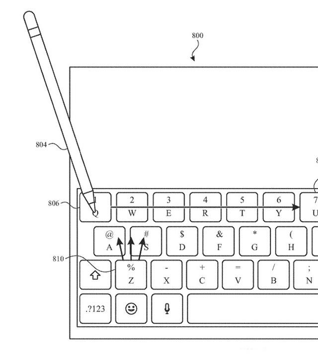 环球网▲苹果新专利显示Apple Pencil可能会采用玻璃材质 添加具有透明效果的显示屏
