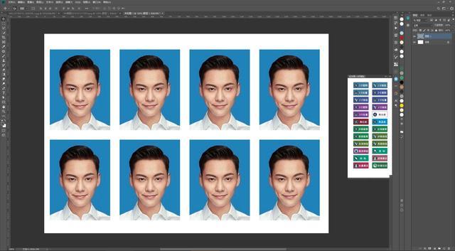 ps一寸照片排版8张