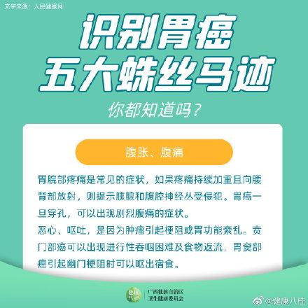 胃癌|“胃”好才是真的好！快速识别胃癌的五大蛛丝马迹小知识，收藏