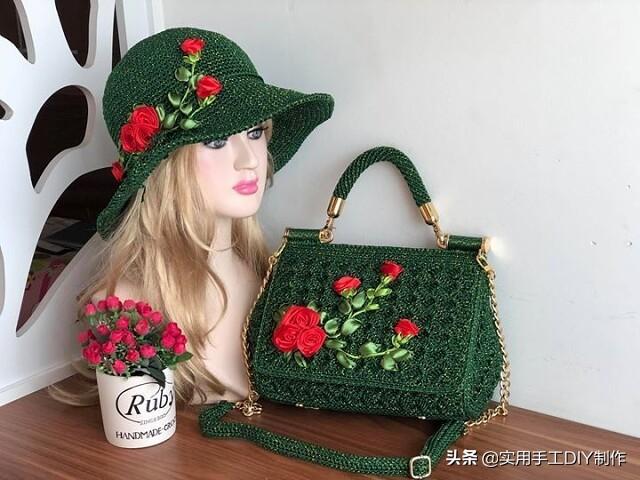 普拉达女王「针织作品」精美的帽子和包包套装,时尚的你值得拥有