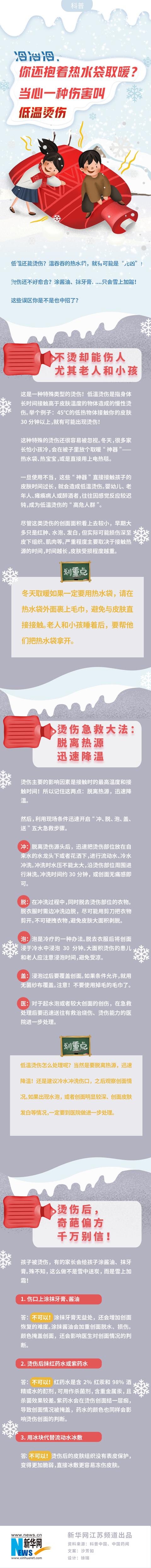 冷冷冷……你还抱着热水袋取暖？当心一种伤害叫低温烫伤