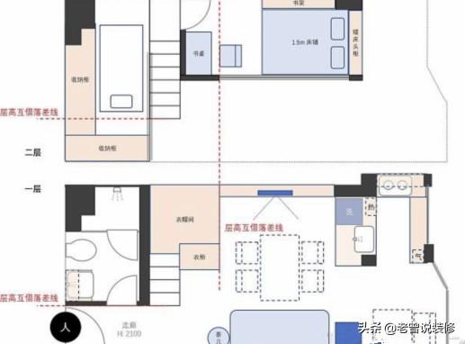 这是我见过空间利用到最极致的家，34㎡当两室一厅用，还带衣帽间