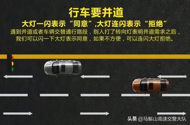 车灯怎么打才能让前后车知道你要超车、感谢和提醒？