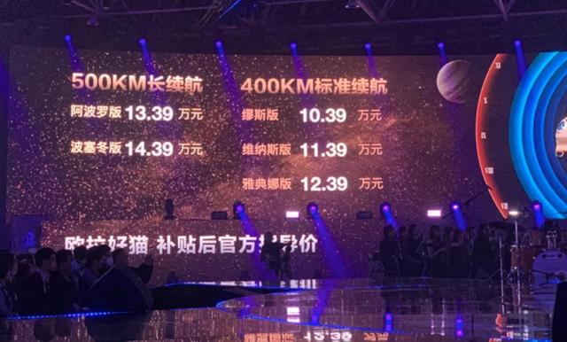 补贴后10.39万起，欧拉好猫哪款最值得买？