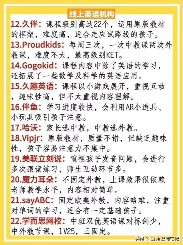 超级宝妈▲大盘点:60家线上英语机构测评一句话概括,你家孩子报过哪家?
