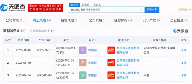 人人车关联公司被限制消费 累计执行标的超1530万