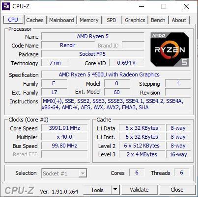 「环球网」锐龙5 4500U评测曝光：CPU性能堪比i5-9400F