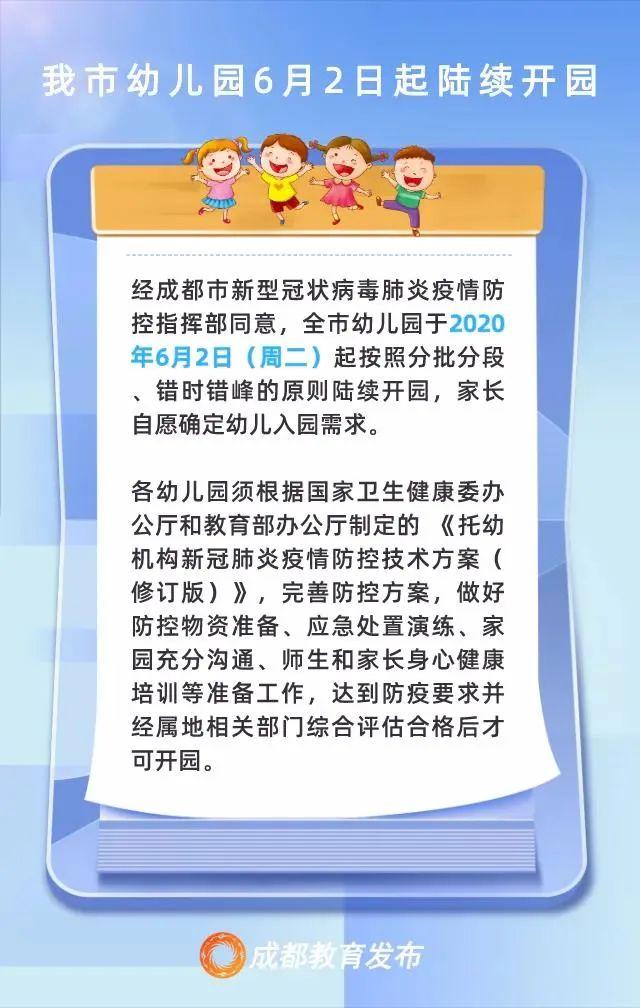 [四川卫视]「定了」6月2日起，成都幼儿园陆续开园，家长自愿确定入园需求