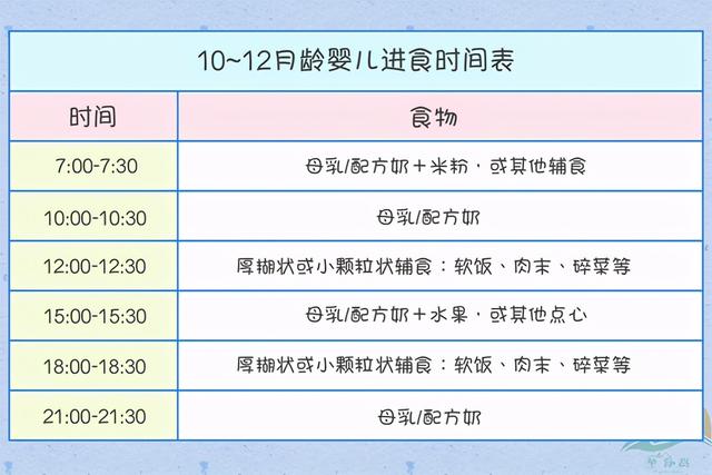 6~12月龄宝宝辅食怎么吃？种类搞错不易消化，每日辅食时间表