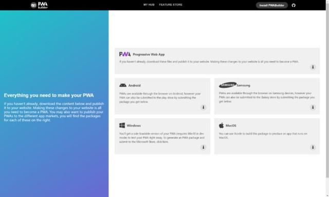 PWABuilder预览发布：开发者可直接向微软商城提交PWA应用