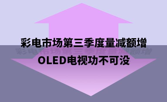 彩电市场第三季度量减额增，OLED电视功不可没