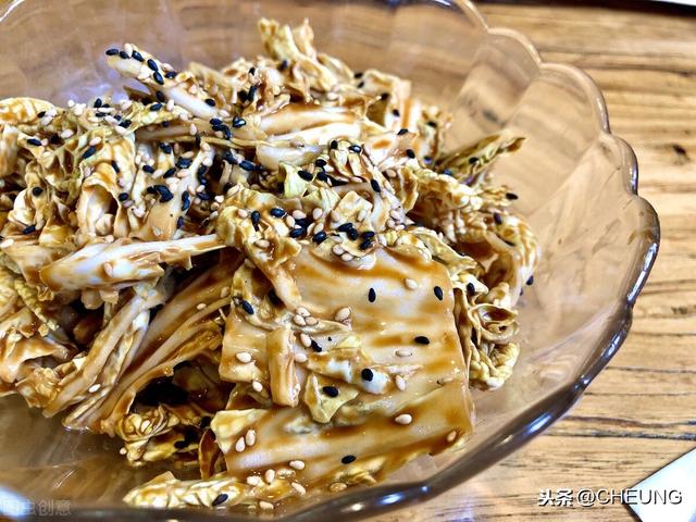家常乾隆白菜，用麻酱拌的菜，美味香甜的家常菜，冬天吃超润燥，